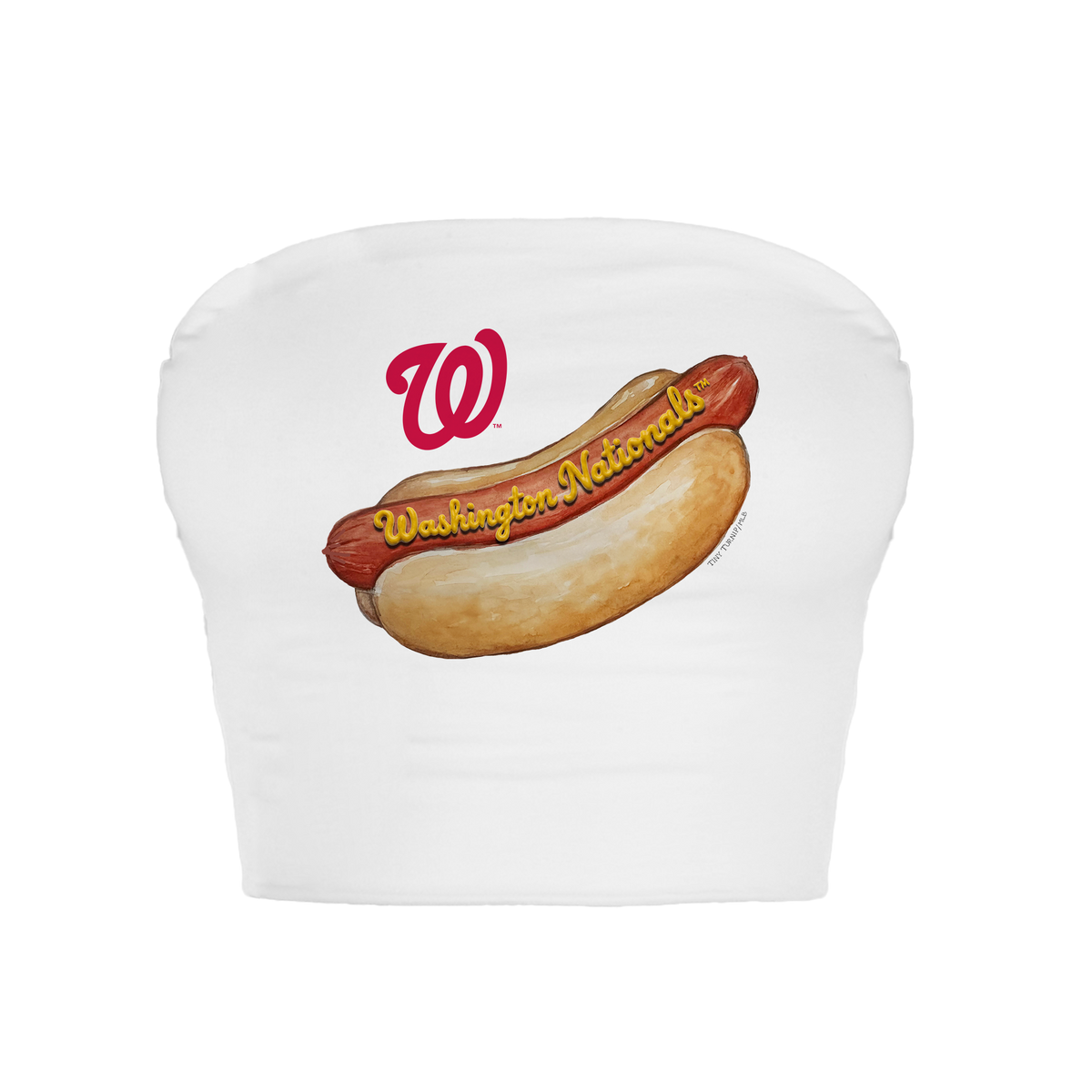 Washington Nationals Hot Dog Crop Tube Top