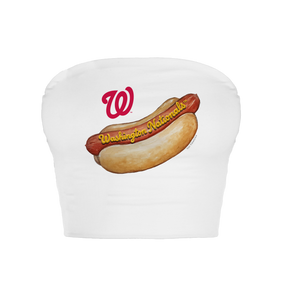 Washington Nationals Hot Dog Crop Tube Top