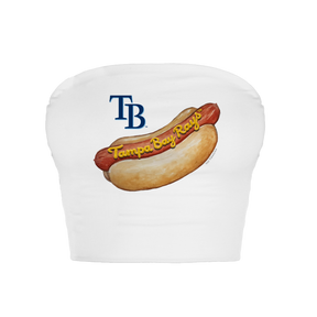 Tampa Bay Rays Hot Dog Crop Tube Top