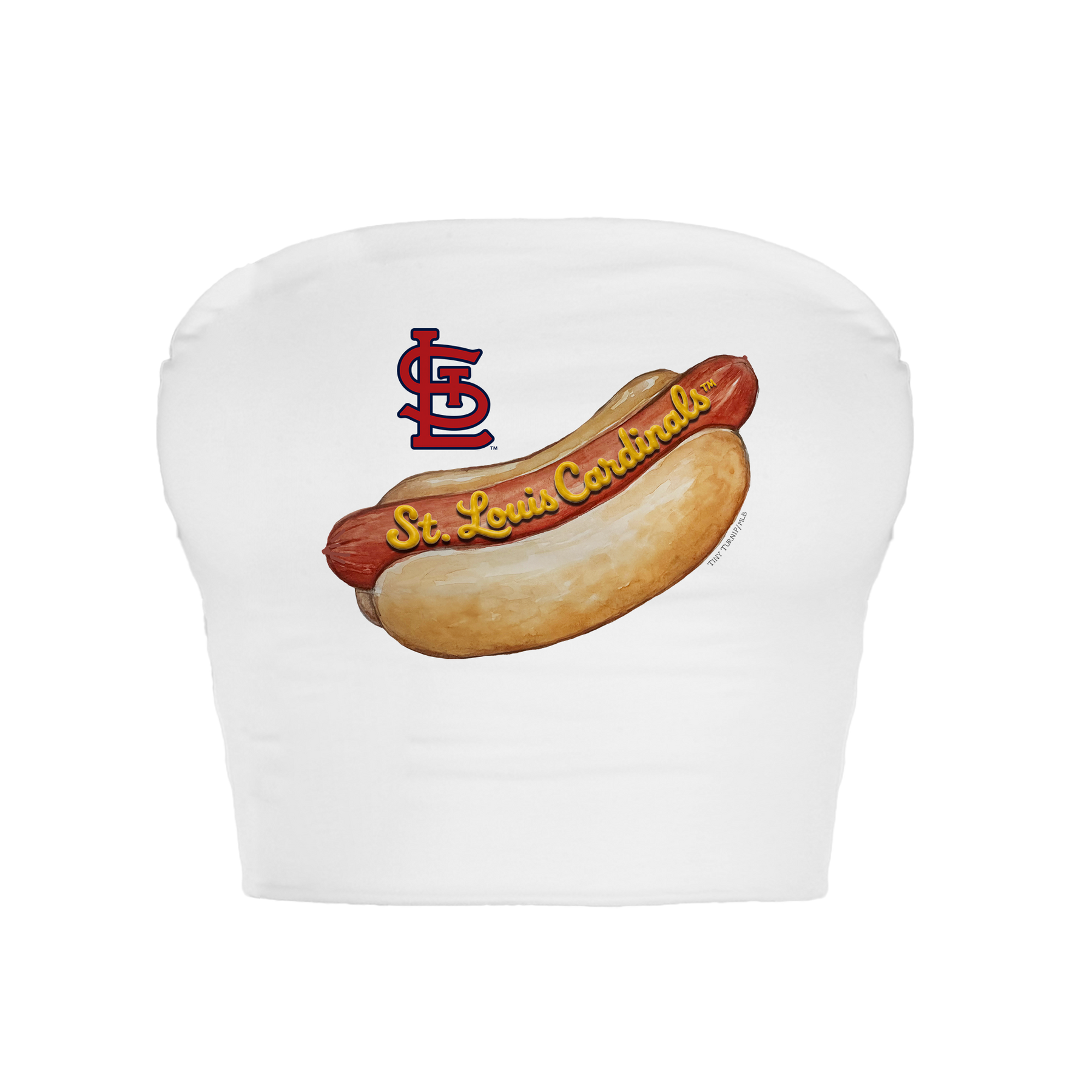 St. Louis Cardinals Hot Dog Crop Tube Top