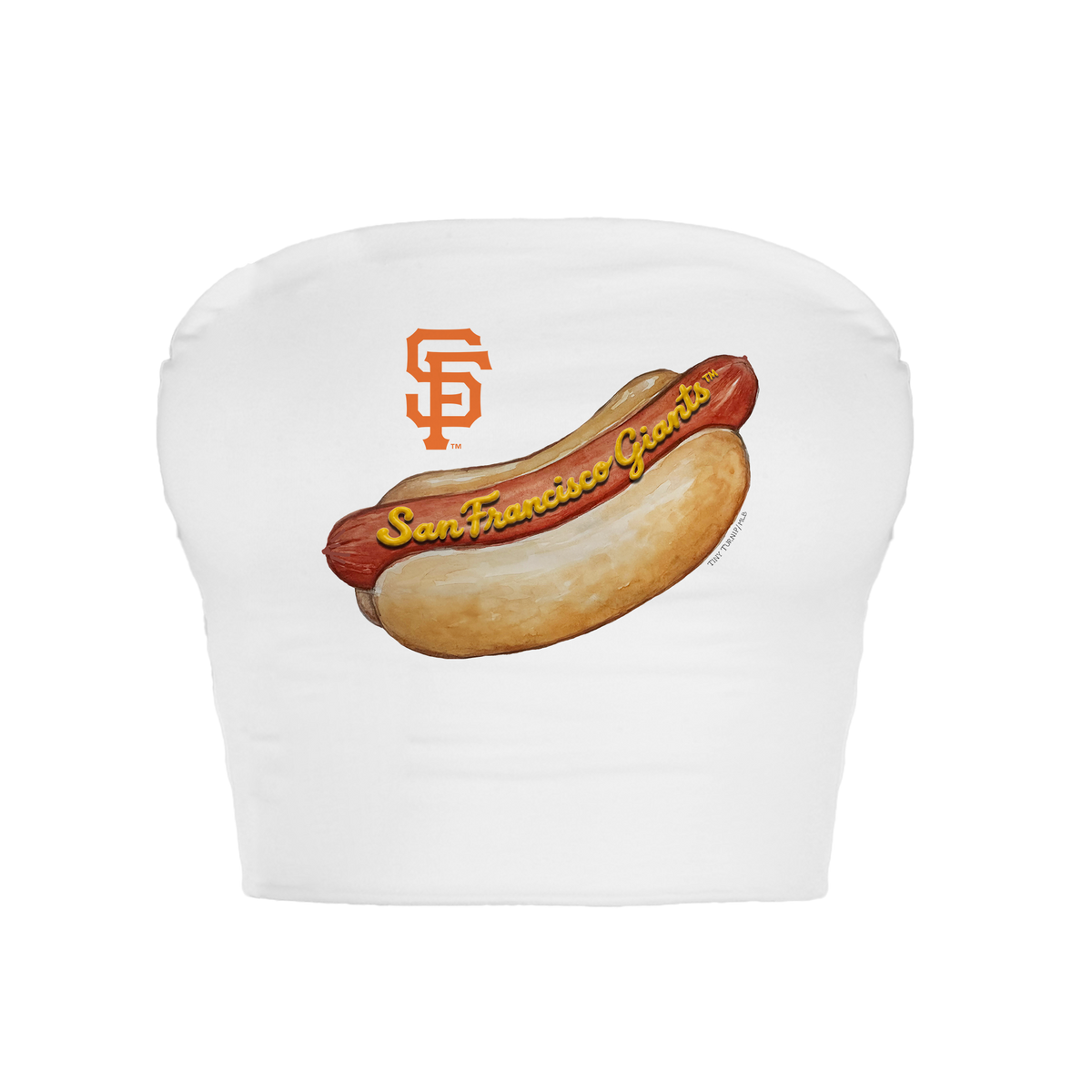San Francisco Giants Hot Dog Crop Tube Top