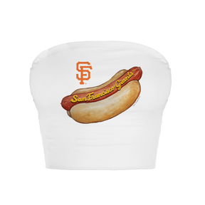 San Francisco Giants Hot Dog Crop Tube Top
