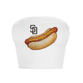 San Diego Padres Hot Dog Crop Tube Top