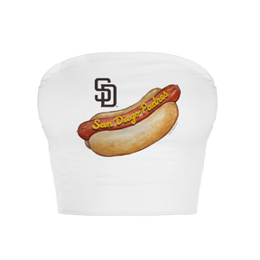 San Diego Padres Hot Dog Crop Tube Top