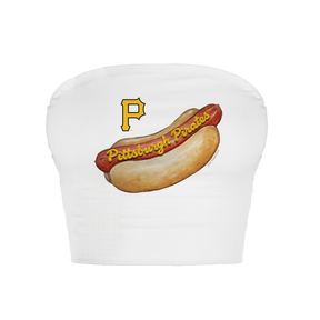 Pittsburgh Pirates Hot Dog Crop Tube Top
