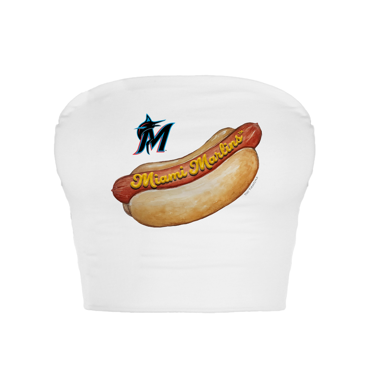 Miami Marlins Hot Dog Crop Tube Top