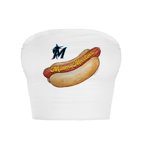 Miami Marlins Hot Dog Crop Tube Top