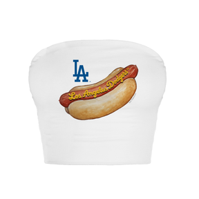 Los Angeles Dodgers Hot Dog Crop Tube Top