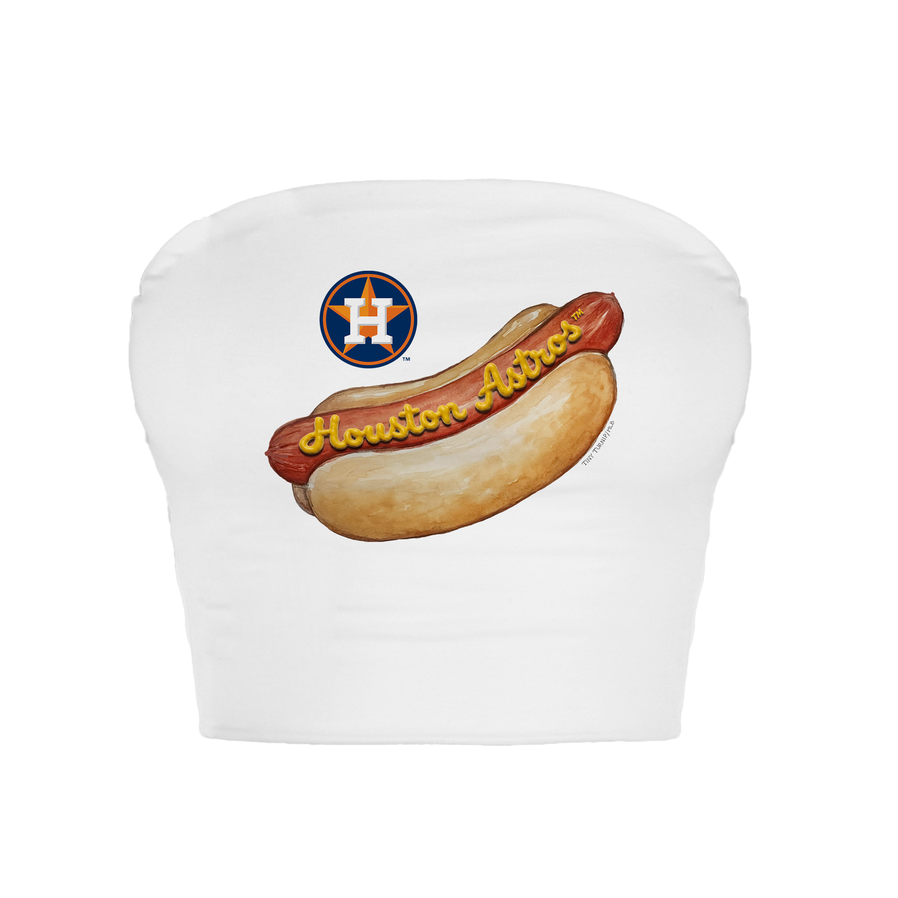 Houston Astros Hot Dog Crop Tube Top