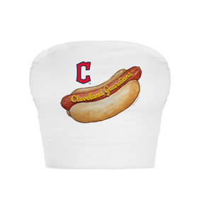 Cleveland Guardians Hot Dog Crop Tube Top