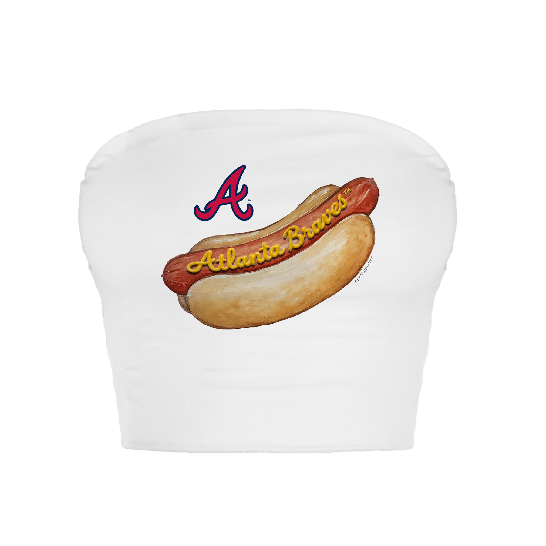 Atlanta Braves Hot Dog Crop Tube Top