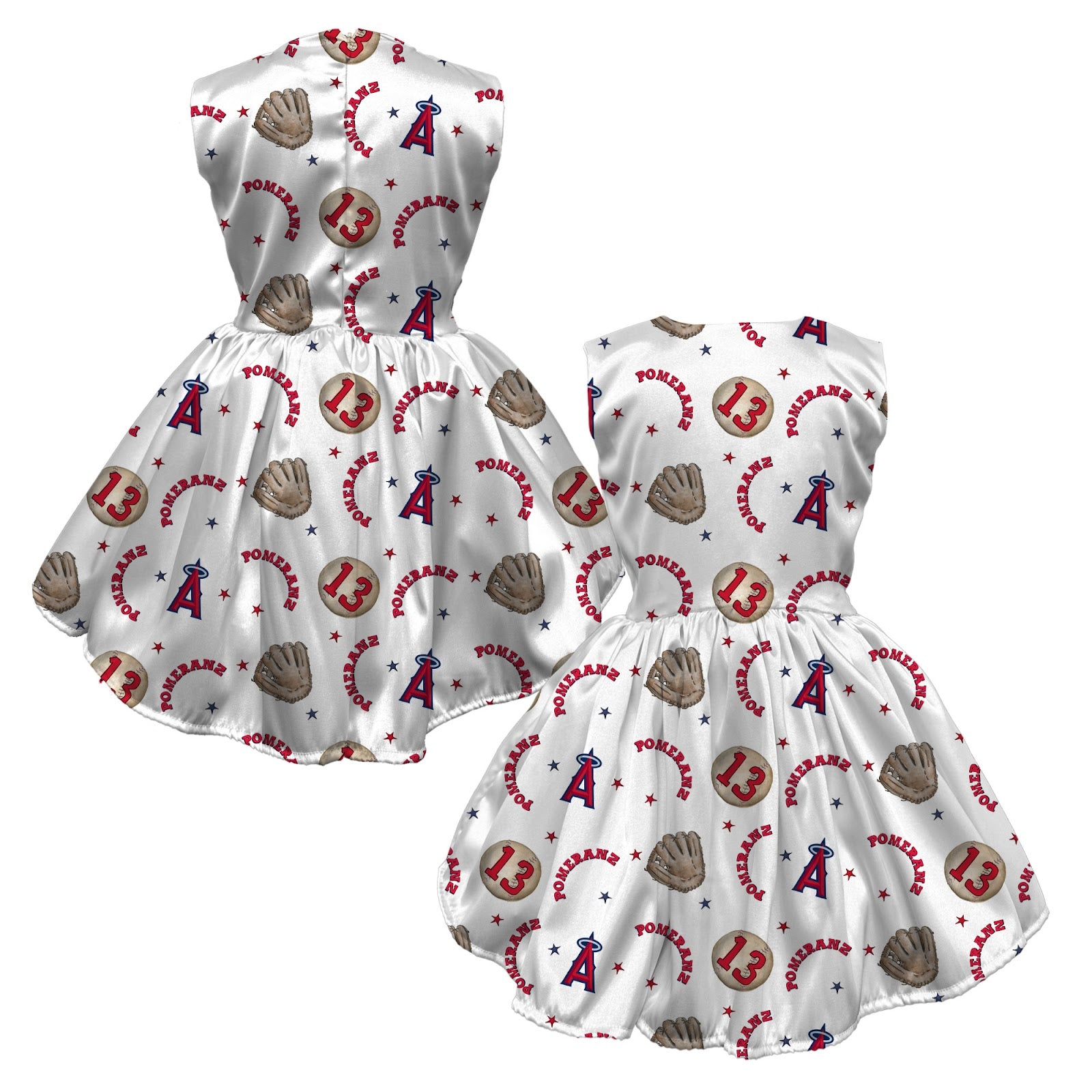 Glove and Baseball w/ Name, Number, Logo - Sassy In Satin - Tiny Turnip