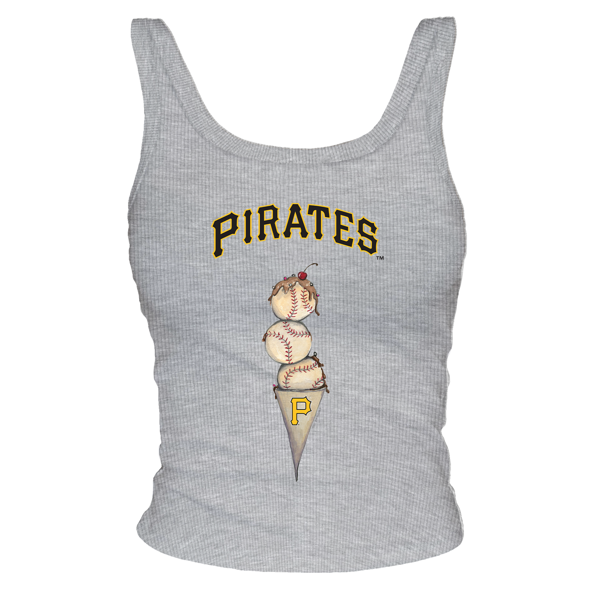 Pittsburgh Pirates Triple Scoop Ribbed Tank