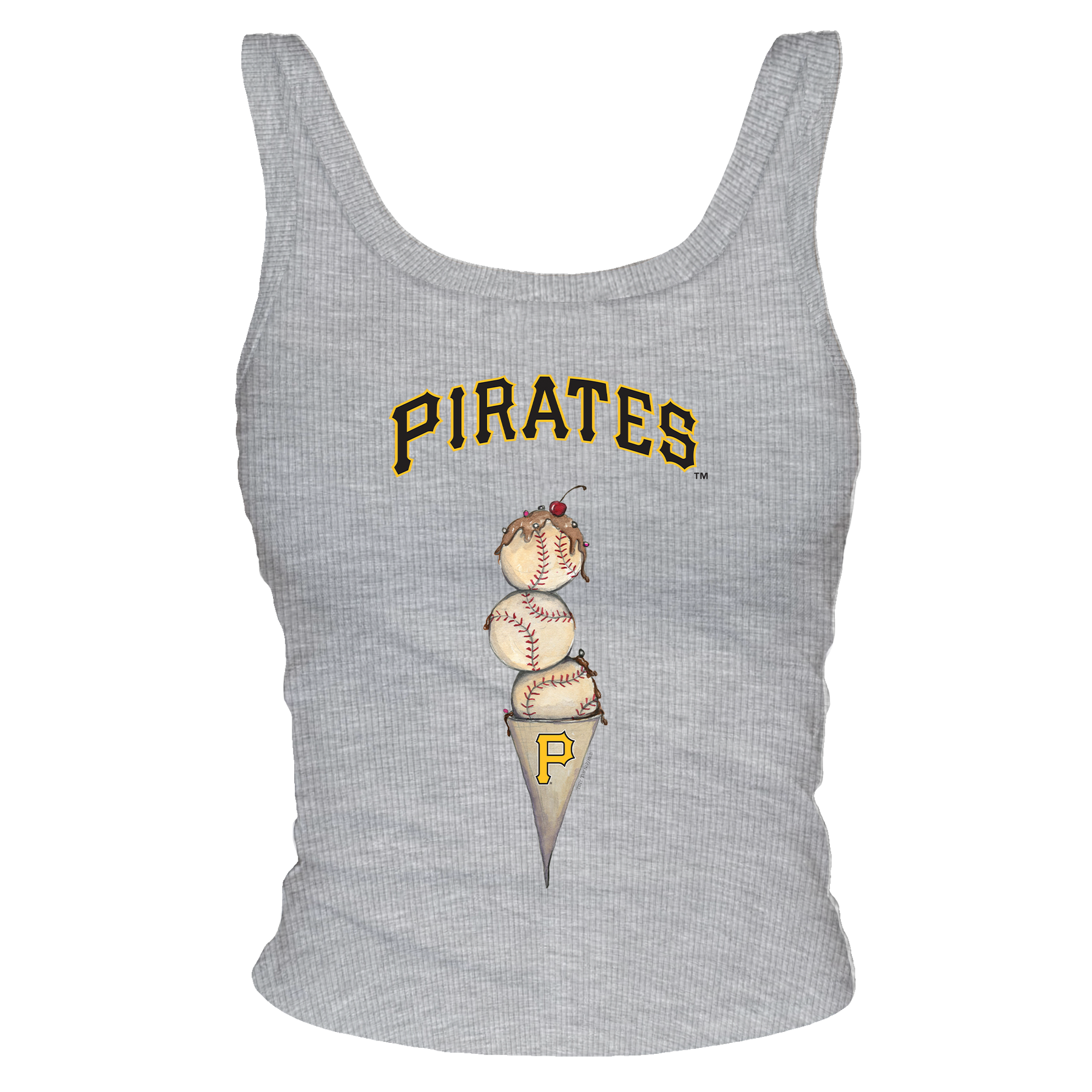 Pittsburgh Pirates Triple Scoop Ribbed Tank