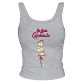 St. Louis Cardinals Triple Scoop Ribbed Tank - Tiny Turnip