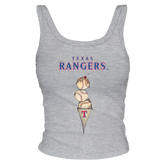 Texas Rangers Triple Scoop Ribbed Tank - Tiny Turnip