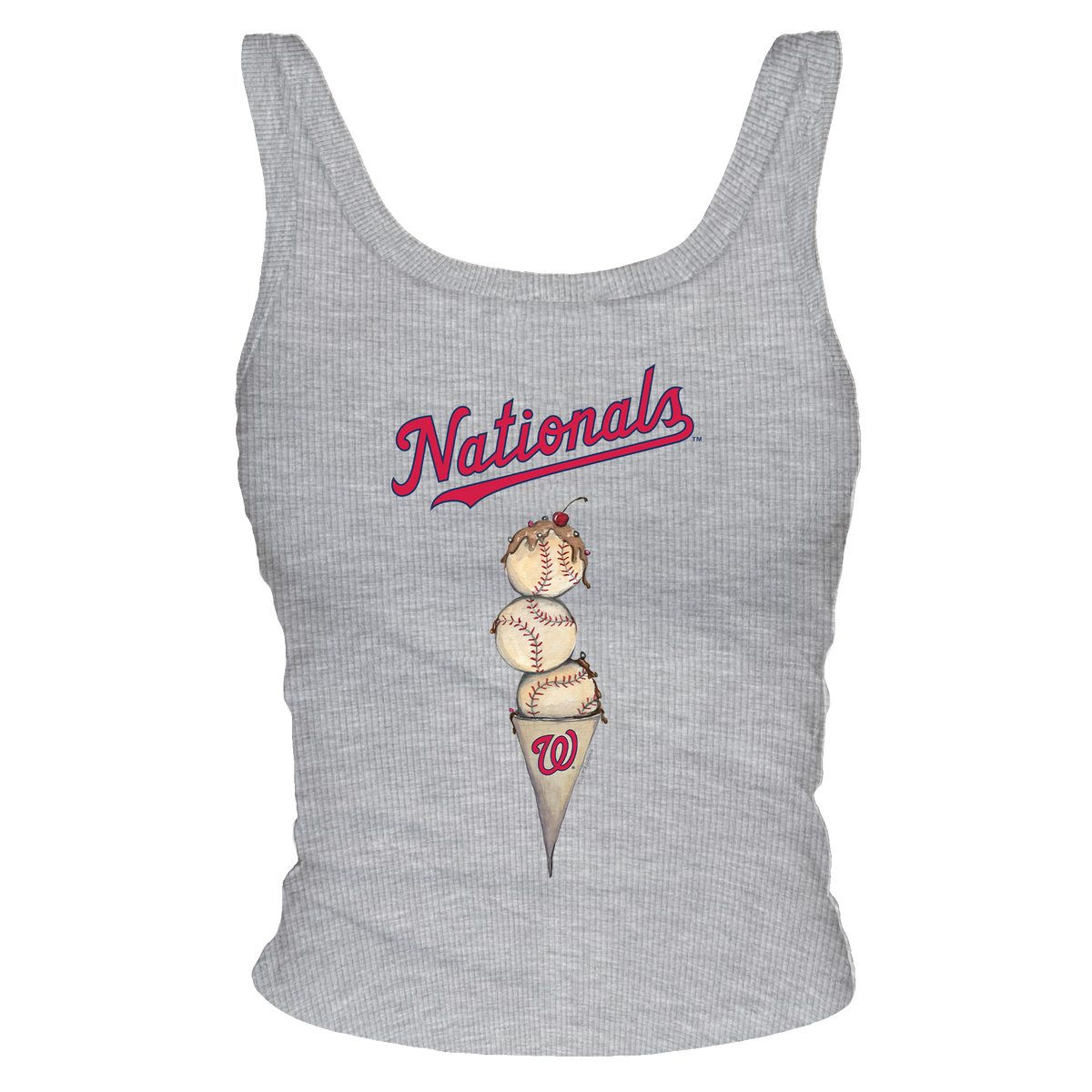 Washington Nationals Triple Scoop Ribbed Tank