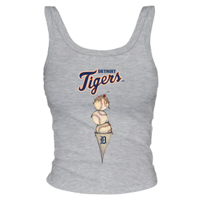 Detroit Tigers Triple Scoop Ribbed Tank