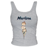 Miami Marlins Triple Scoop Ribbed Tank - Tiny Turnip