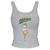 Oakland Athletics Triple Scoop Ribbed Tank - Tiny Turnip