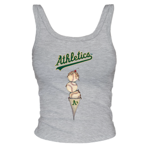 Oakland Athletics Triple Scoop Ribbed Tank
