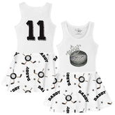 VIP NHL Tiara Puck w/ Signature, Name, Number - Tank Swing Dress - Tiny Turnip