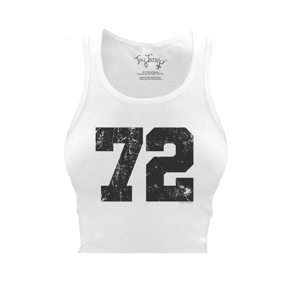 VIP Football: Distressed Varsity Number - Crop Tank