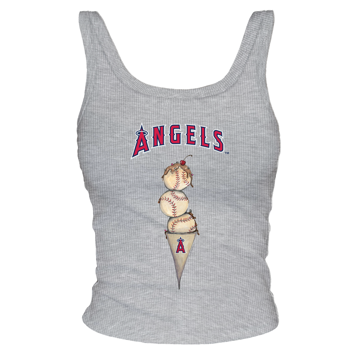 Los Angeles Angels Triple Scoop Ribbed Tank