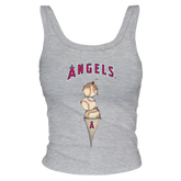 Los Angeles Angels Triple Scoop Ribbed Tank - Tiny Turnip