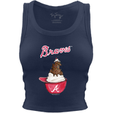 Atlanta Braves Sundae Helmet Crop Tank