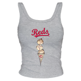 Cincinnati Reds Triple Scoop Ribbed Tank - Tiny Turnip