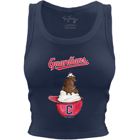 Cleveland Guardians Sundae Helmet Crop Tank - Tiny Turnip