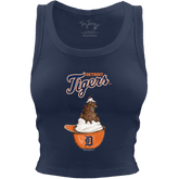 Detroit Tigers Sundae Helmet Crop Tank
