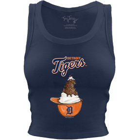 Detroit Tigers Sundae Helmet Crop Tank - Tiny Turnip