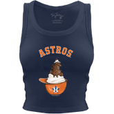 Houston Astros Sundae Helmet Crop Tank