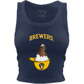 Milwaukee Brewers Sundae Helmet Crop Tank