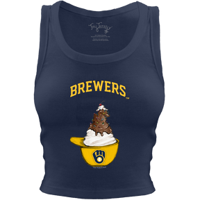 Milwaukee Brewers Sundae Helmet Crop Tank - Tiny Turnip