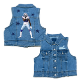 VIP Football: Photo With Glitter Stars - Denim Vest