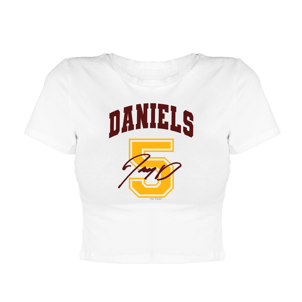 VIP Football: Name Arch w/ Signature, Number - Candice Fitted Crop Tee