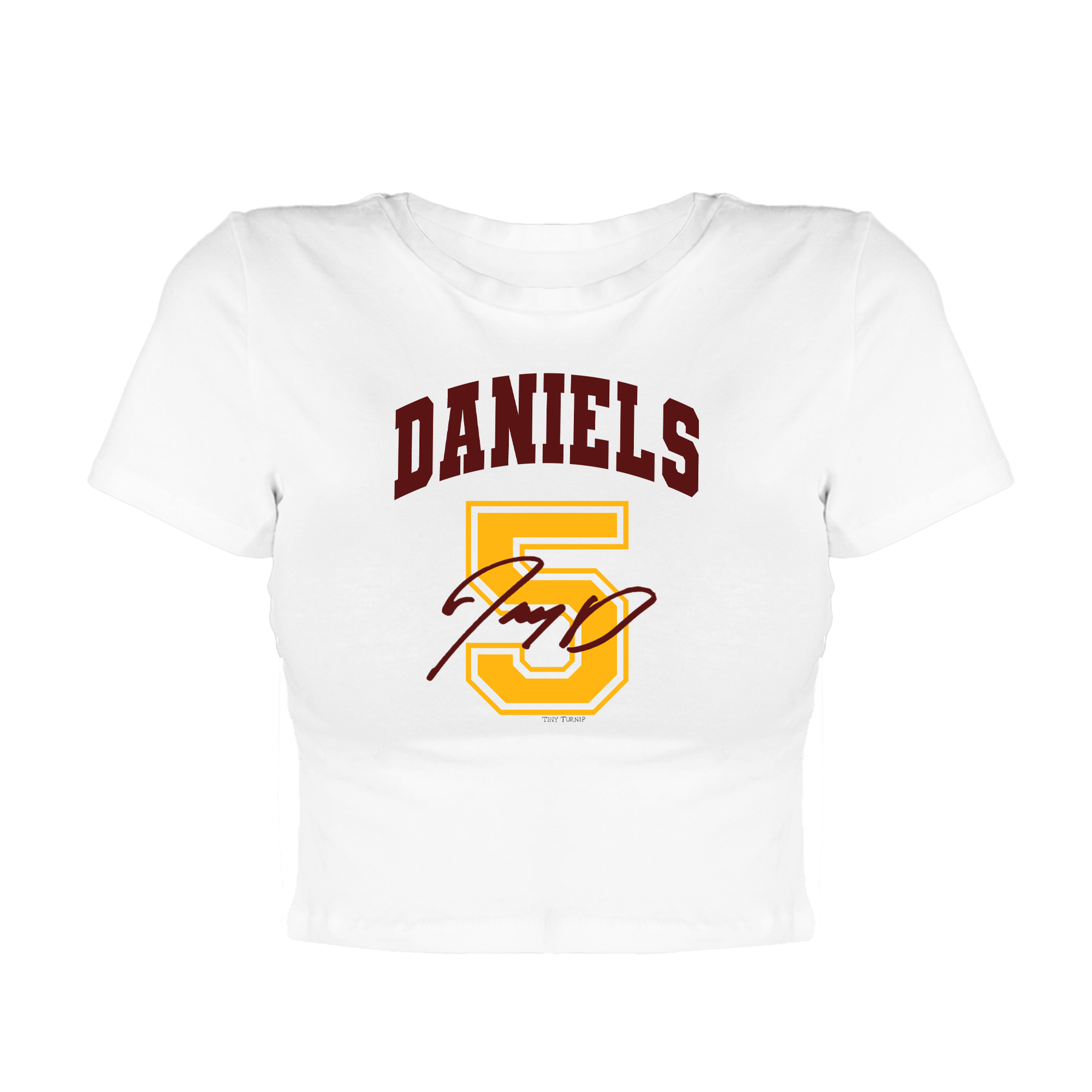 VIP Football: Name Arch w/ Signature, Number - Candice Fitted Crop Tee
