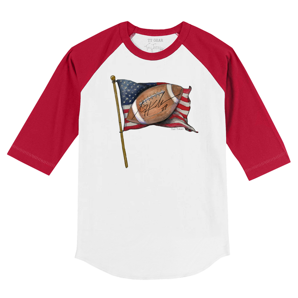 VIP Football: Football Flag w/ Signature - 3/4 Sleeve Raglan