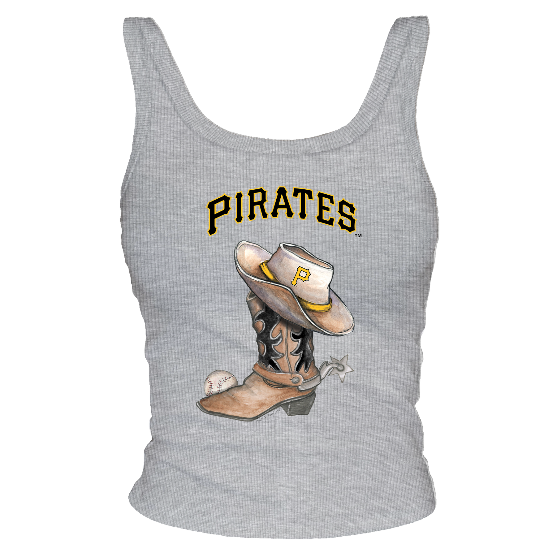 Pittsburgh Pirates Cowboy Boot Ribbed Tank