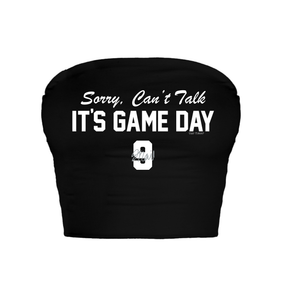 VIP Football: Sorry Can't Talk, It's Game Day - Crop Tube Top