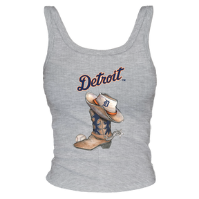 Detroit Tigers Cowboy Boot Ribbed Tank