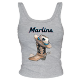 Miami Marlins Cowboy Boot Ribbed Tank