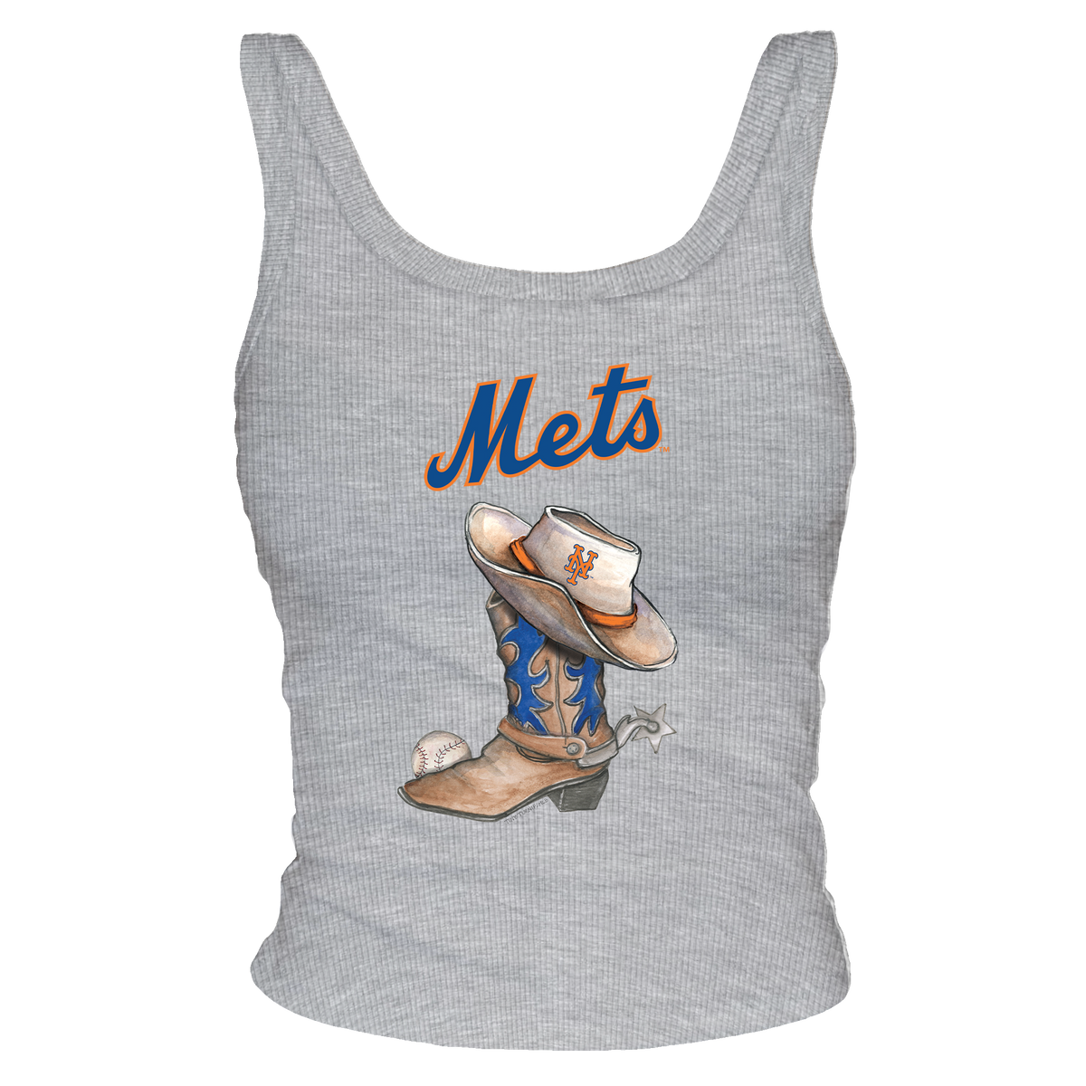 New York Mets Cowboy Boot Ribbed Tank