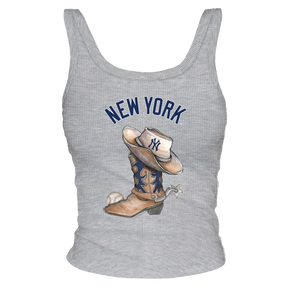 New York Yankees Cowboy Boot Ribbed Tank