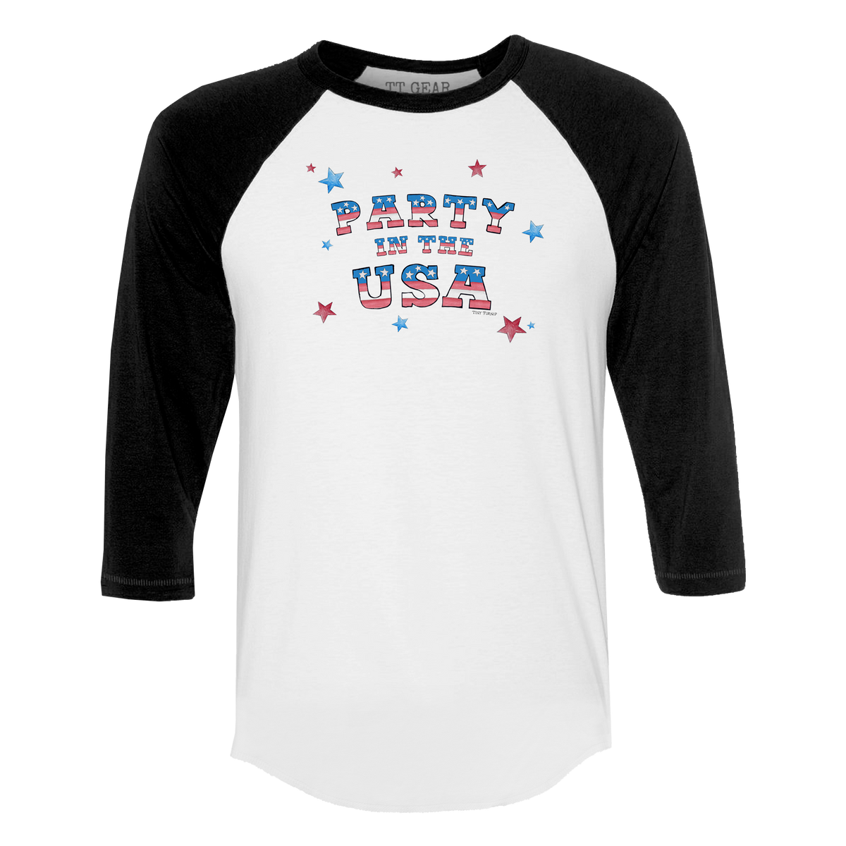 Party in the USA 3/4 Black Sleeve Raglan