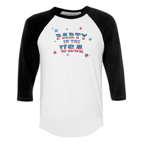Party in the USA 3/4 Black Sleeve Raglan