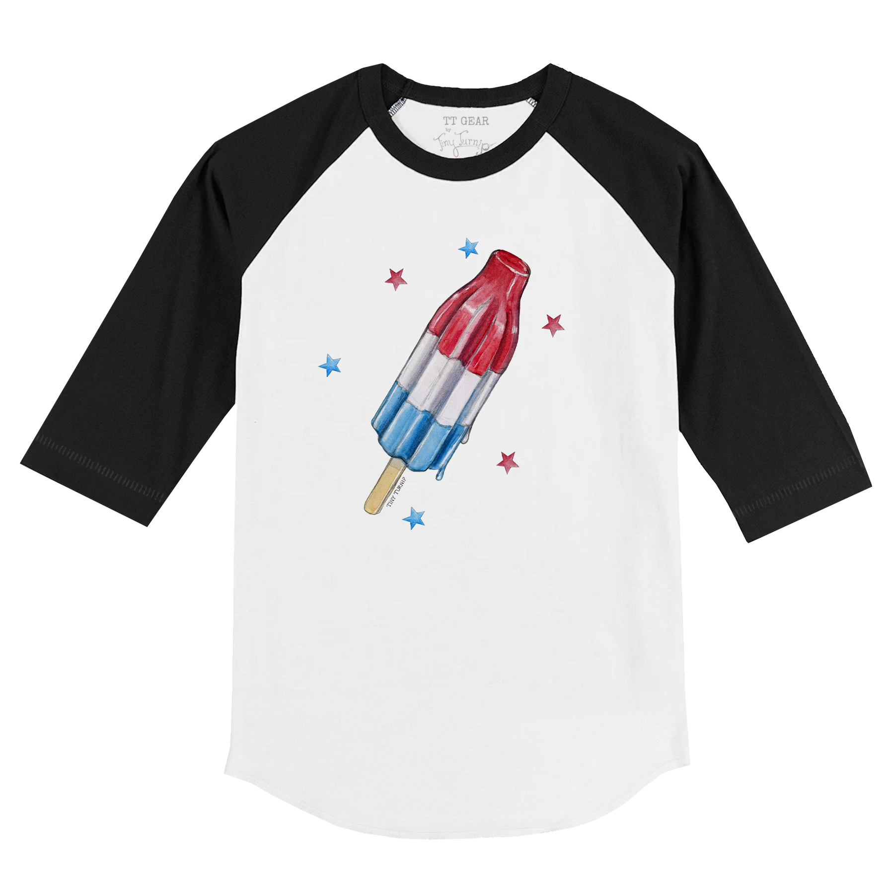 Rocket Pop 3/4 Black Sleeve Raglan
